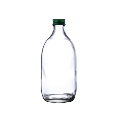 China Lifetime 300ml/500ml Daily House Soda Bottle Flint Transparent Clear Beer Sparkling Water Drinks Crown Cap Glass Carbonated Water Bottle for sale