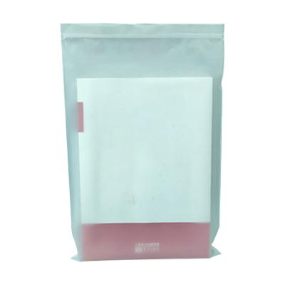 China Wholesale Recyclable Frosted Frosted Clear Zipper Bag Translucency Apparel Tote Bag PVC Ziplock Bags With Custom Logo Printed for sale