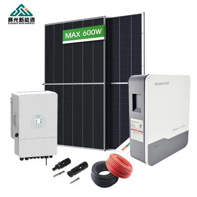 China Home Solar Power System Storage Solar Power System All In One Panel Complete Solar System Home Kit Hybrid 5000w 6000w 8000w for sale