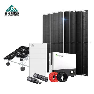 China Home Solar Energy Storage High Efficiency Solar Power System For Home Full Energy PV Panel Hybrid Solar System 5kw 8kw 10kw 12kw for sale