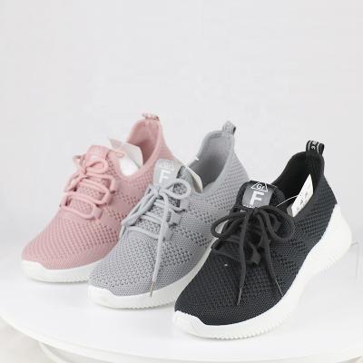 China CUSHIONING human race sneakers school black ladies work portable weaving laces shoes for sale