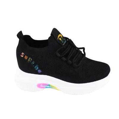 China New Arrival China Wholesale Height Increasing Shoes Air Cushion Full Knitted Breathable Sneakers for sale