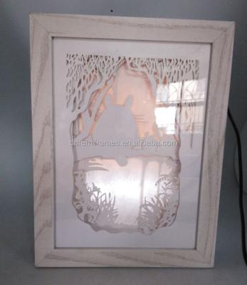 China Durable Lightweight 4x6 3d Shadow Box Christmas Gingerbread Photo Deep Wood Frame for sale