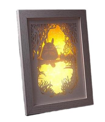 China Morden High Quality Wooden White Shadow Box Customized Size LED Light and Cardboard Shadow Box for sale