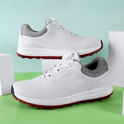 China 2022 New Arrival Men's Golf Shoes EVA Lefus Microfiber Rotational Leather Non-slip Lace Professional Women Golf Shoes Waterproof for sale