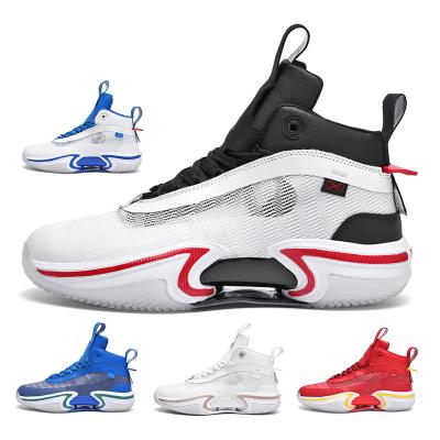 China Wholesale Original Wear-resistant Anti-slippery Protect Ankle Boots Professional Training Male Sneakers A16 Fashionable Basketball Shoes for sale