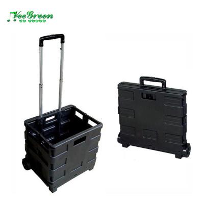 China Folding Simplify Tote Bin Collapsible Utility Cart in Black for sale