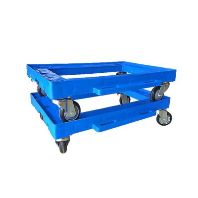 China Industrial plastic logistic mobile cart with wheels for sale