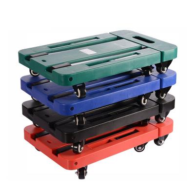 China Industrial Pull And Push Rolling Plastic Retractable Platform Cart for sale