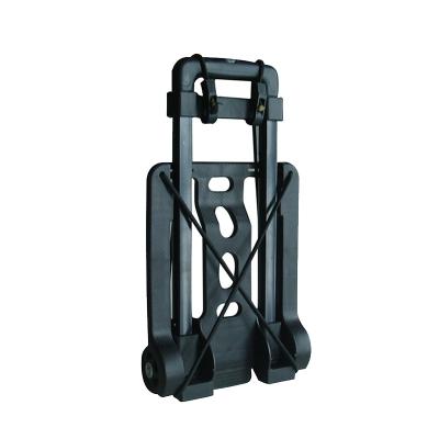 China PP+Aluminum Handle Plastic Rolling Collapsible Collapsible Luggage Trolley With Elastic Strap for sale