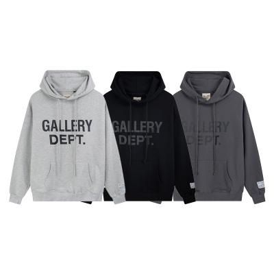 China GALLERY DEPARTMENT Waterproof Front Big Letter Logo Printed Pure Hoodie Men's Terry Hoodie 340G Cotton Sweatshirts & Pullover Hoodies For Men for sale