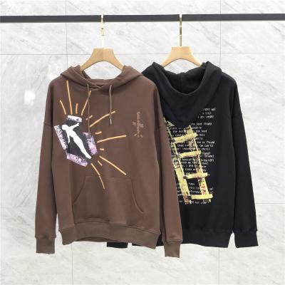 China Waterproof Travis Cactus Jack Ladder Logo Printed Terry Hoodie Sweatshirts Sweater Brand Clothing Luxury Wholesale for sale