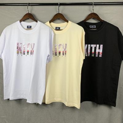 China KITH Brand Viable Shorts Wrapped Cherry Blossom Printed Oversized T-shirt Top Clothing Wholesale for sale