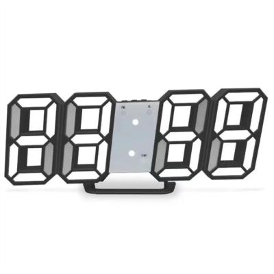 China Antique Style Brand Led Creative Simple Digital Stereo Wall Hanging Bedroom Decor 3d Clock Cheap Plastic Wall Clocks for sale