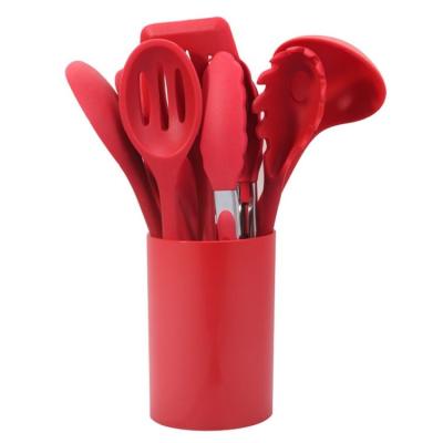 China Stocked Silicone Spatula Shovel Egg Beaters Kitchen Cooking Tool Kit Nonstick Kitchenware Nonstick Cookware Utensil Sets for sale