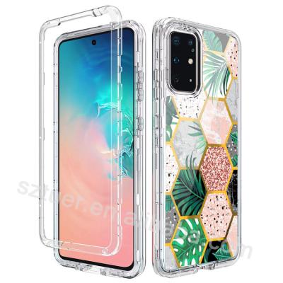 China Shockproof For Samsung S20 Case 3in1 Protective Heavy Duty Shockproof Cover Luxury Marble Case For Samsung S20 Ultra for sale