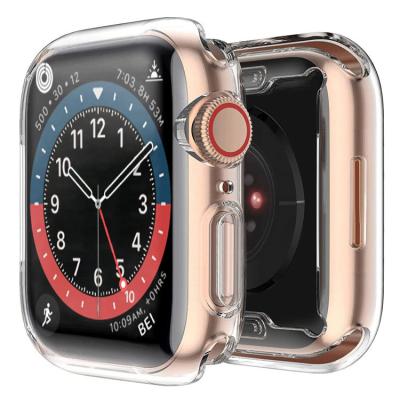 China 100% Eco-friendly Watch Cases For Apple Watch Series 7 Ultra-thin Clear Soft TPU Global Protective Case Cover For iWatch 7 Case 45mm for sale