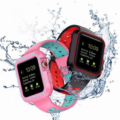 China 100% Eco-friendly #095 iWatch Wristband Straps For iWatch Series 6/5/4/3/2/1 Sports Style TPU With Protective Case For Apple Watch Band 38 /40mm 42/44mm for sale