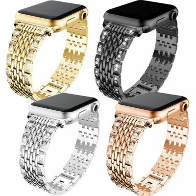 China 100% Eco-friendly #049 iWatch Wristband Straps For iWatch Series 6/5/4/3/2/1 Business Stainless Steel Metal For Apple Watch Band 38 /40mm 42/44mm for sale