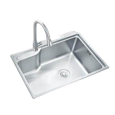 China 304 Stainless Steel Double Sink Kitchen Faucet Counter Top Stainless Steel Wholesale Modern Corner Press Over Counter Kitchen Sink for sale