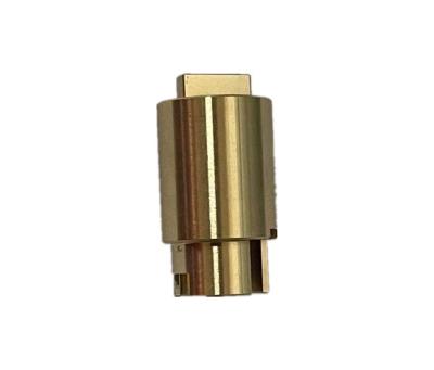 China Aluminum Dongguan cnc OEM machining gold plated Cylindrical accessories for sale