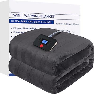 China XH Winter Plush Chunky Custom Warm Simple Wholesale Folded Electric Double Bed Blankets for sale