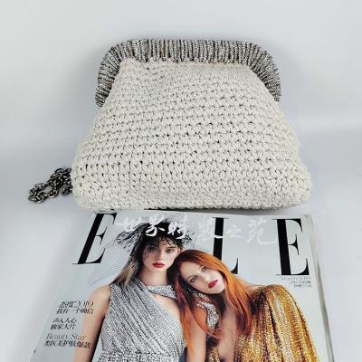 China Fashion Girls Large Hand Woven Cotton Macrame Beach Bag Cross - Body Summer Bohemian Bag for sale