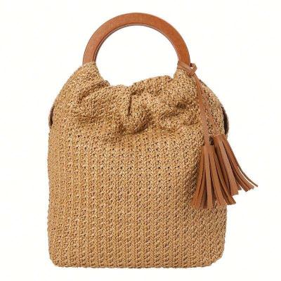 China Rattan Woven Bag Straw Tote Bag Handbag Lady Handbags Women Top Handle Satchel for sale