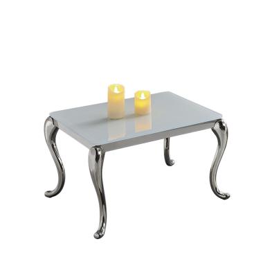 China Stainless steel mesa de acero coffee table set luxury dining interiordesign furniture for sale