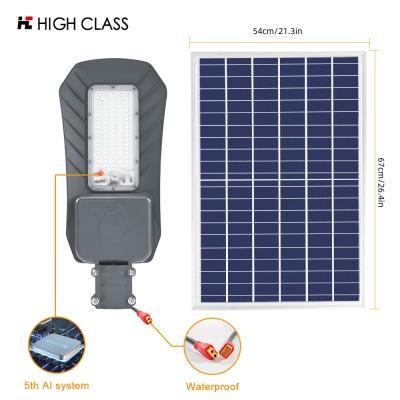 China PREMIUM QUALITY High Lumen High Head ROAD Guangdong Power Light with 150w Solar Panel Battery Led Flood Solar Street Light for sale