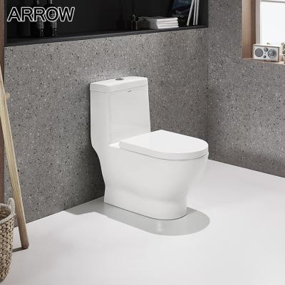 China Ceramic Toilet Seat Material Floor Standing Commode Double-Flow Bathroom Toilet WC PP Siphonic One Piece Toilet for sale