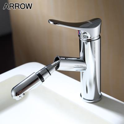 China Bathroom Mixer Tap High Quality Brass Deck Mounted Single Handle Basin Faucet Hot Cold Water Faucet for sale