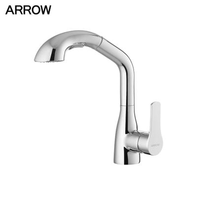 China 2020 Modern New Modern Single Handle Pull Out To Lower Water Faucet Lift Basin Sink Faucet for sale