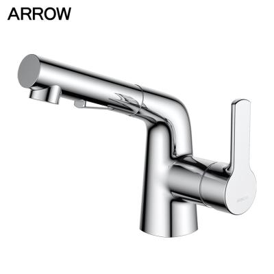 China Hot Selling Durable Brass Pull Out Single Handle Basin Faucet for sale