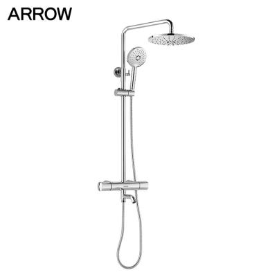 China With Shower Faucet Wall Mounted Sanitary Ware Slide Bar OEM Thermostatic Rainfall Shower Head Shower Set Faucets for sale