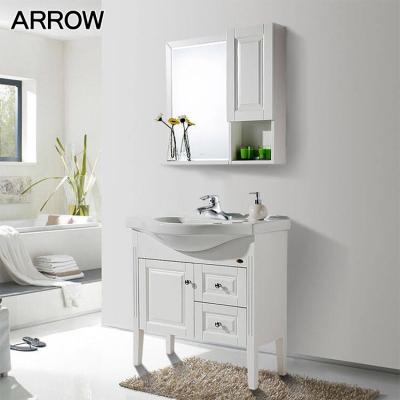 China New Style Bathroom Cabinet Modern Wall Mounted Bathroom Vanity Solid Wood Bathroom Furniture for sale