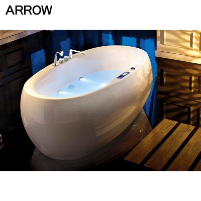 China Hot Tub Fashionable Durable Outdoor Acrylic Whirlpool Freestanding White Spa Bath for sale