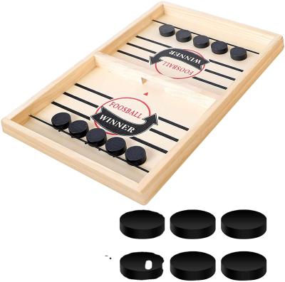 China Board Games Battle Winner Puck Game Table Desktop Ice Natural Material Portable Hockey Sling Quickly For Party Home for sale