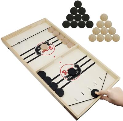 China Puck Game Large Size Sling Sports Desktop Board Game Battle Table Fast Wooden Desktop Toys Wholesale Natural Board Games Materials For Family for sale