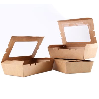 China Good Quality Biodegradable Kraft Biodegradable Food Bowl With Visible Window for sale