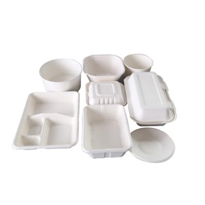 China Eco - Friendly Biodegradable Disposable Bagasse Dinnerware Set For Restaurant for sale