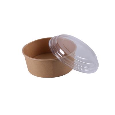 China Disposable Food Packaging Box Craft Paper Disposable Biodegradable Salad Bowl for sale