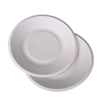 China Disposable Custom Food Grade Sugarcane Paper Pulp Cake Dish Biodegradable for sale