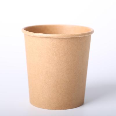 China China Manufacturer Disposable Kraft Paper Cups With Lid Soup Cup Bowl for sale