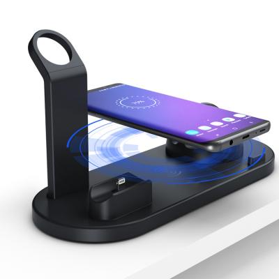 China New Design Smart Phone*4/Smart Watch/Earphone/Night Light Qi Fast Wireless Charger 4 in 1 Stand Dock Wireless Charging Station for Xiaomi for sale