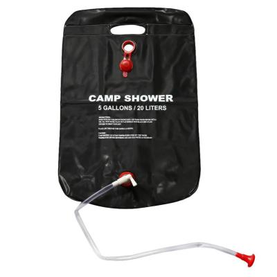 China Outdoor Shower Water Bag 20L Portable 5 Gallon Shower Bag Camping Hiking Sun Heated Shower Bathing Bag Outdoor Wonderful Travel Kits for sale