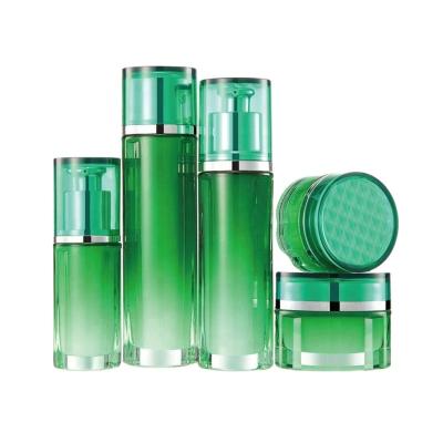 China Personal Care 4 Ounce Luxury Green Empty Cosmetic Cream Containers for sale