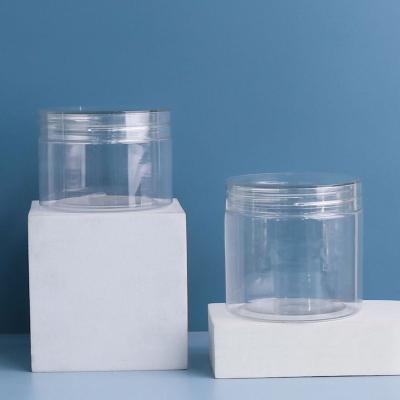 China Food / Cosmetic 1 Ounce 2 Ounce 12 Ounce 1 Kg Clear Plastic Jars With Clear Lids for sale