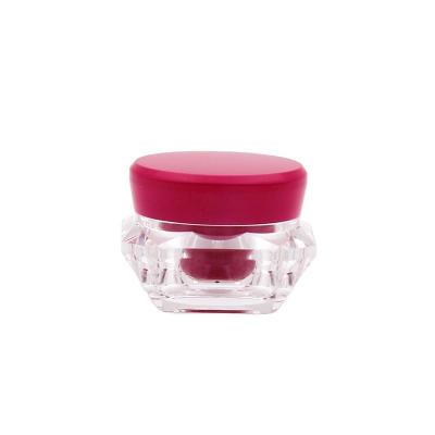 China Mini 5ml 5g sample cosmetic pink cosmetic jar for sale