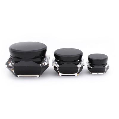 China Skin Care Black Diamond 50ml Cream Acrylic Cosmetic Jar for sale